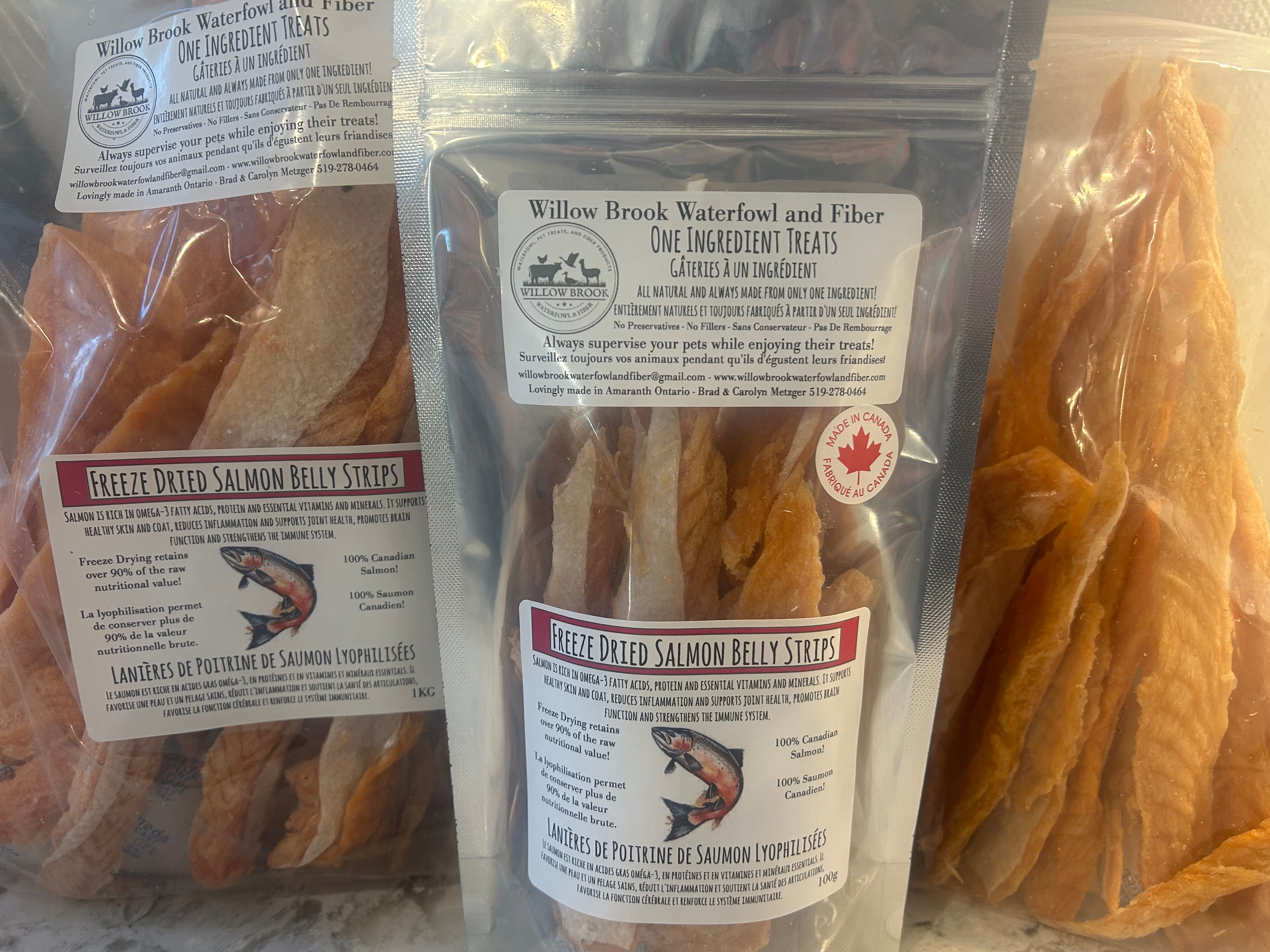 Freeze Dried Salmon Belly Strips