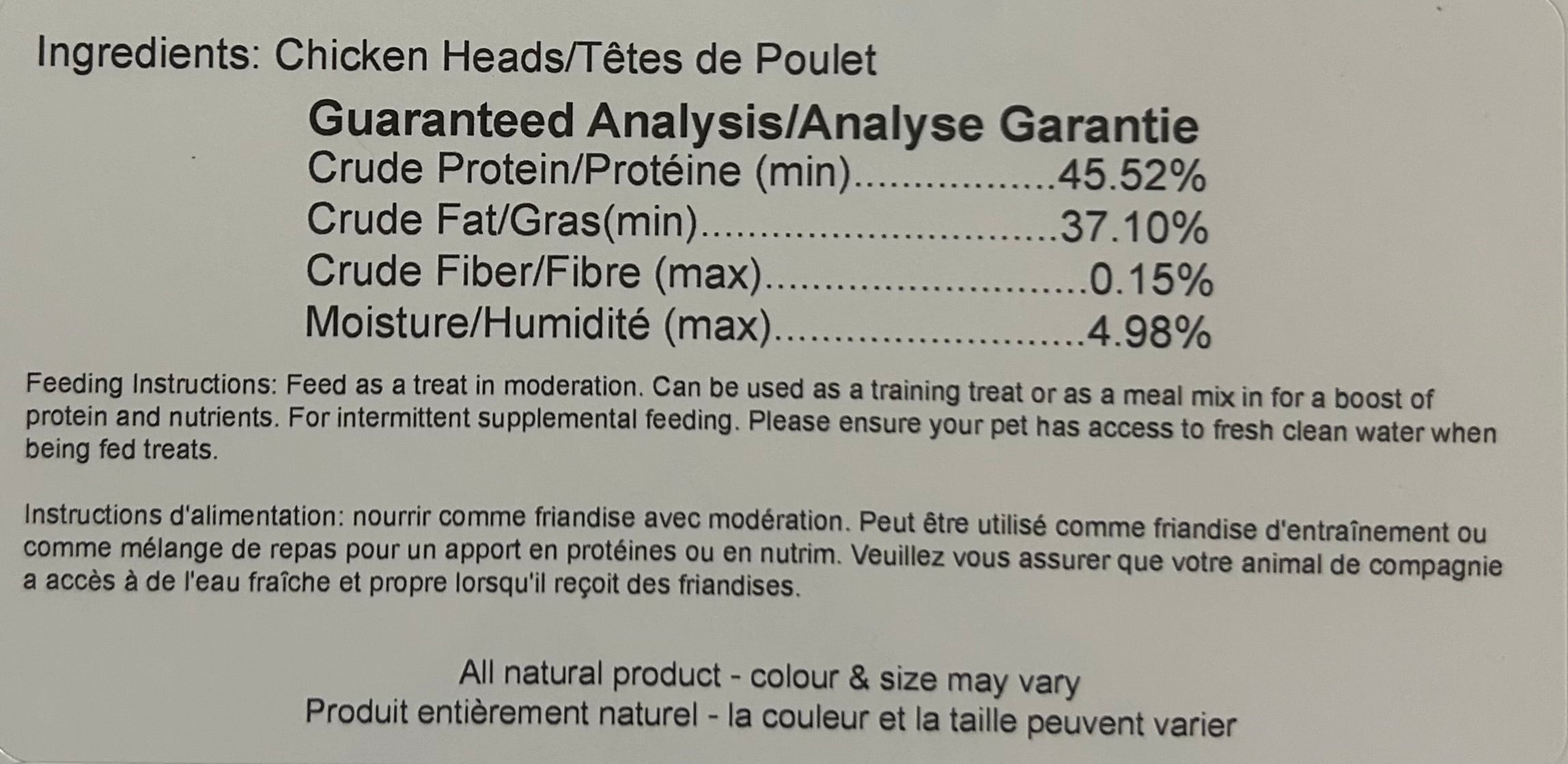 Dehydrated Chicken Heads (140g)