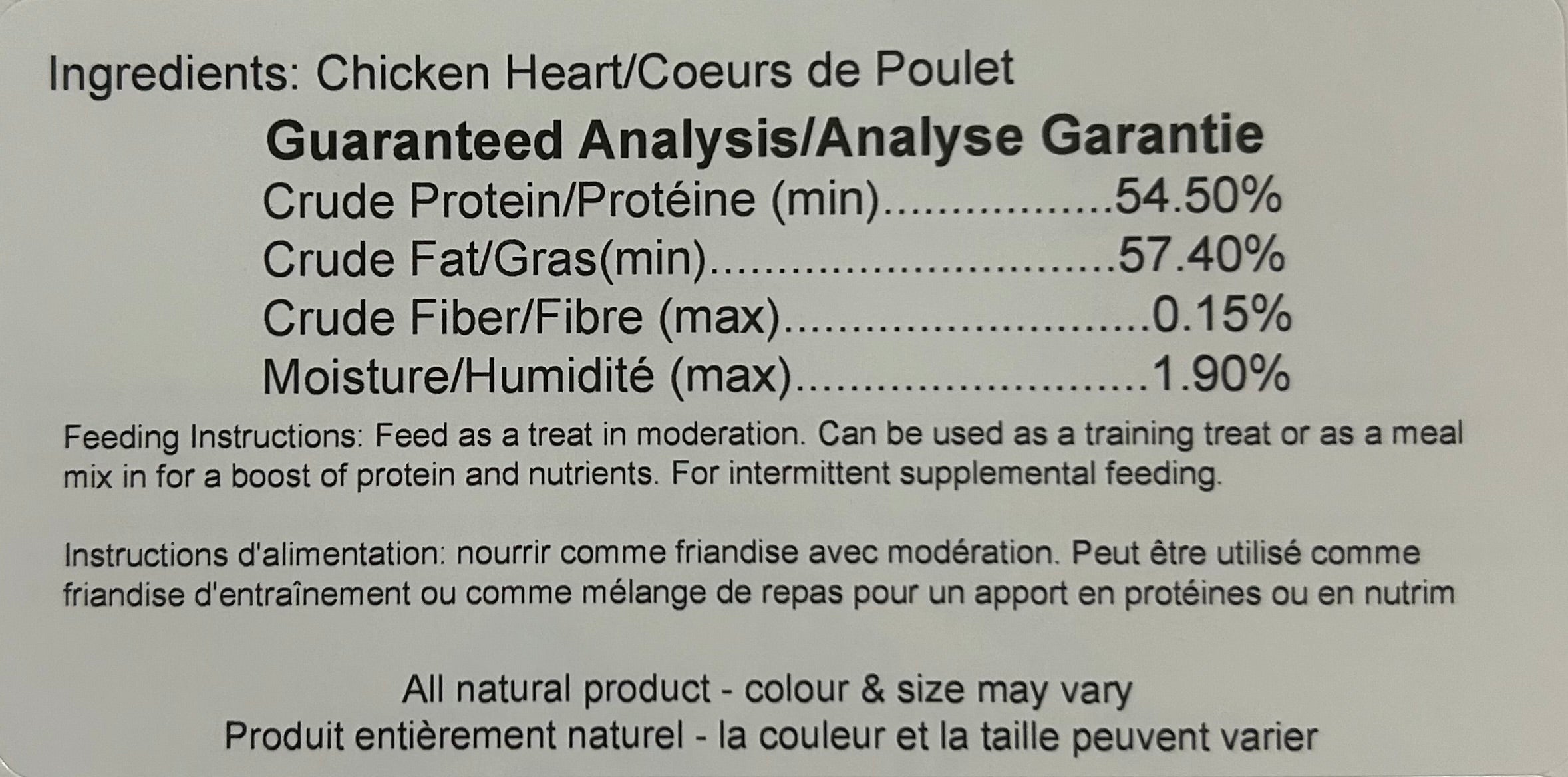 Freeze Dried Raw Chicken Hearts (100g)