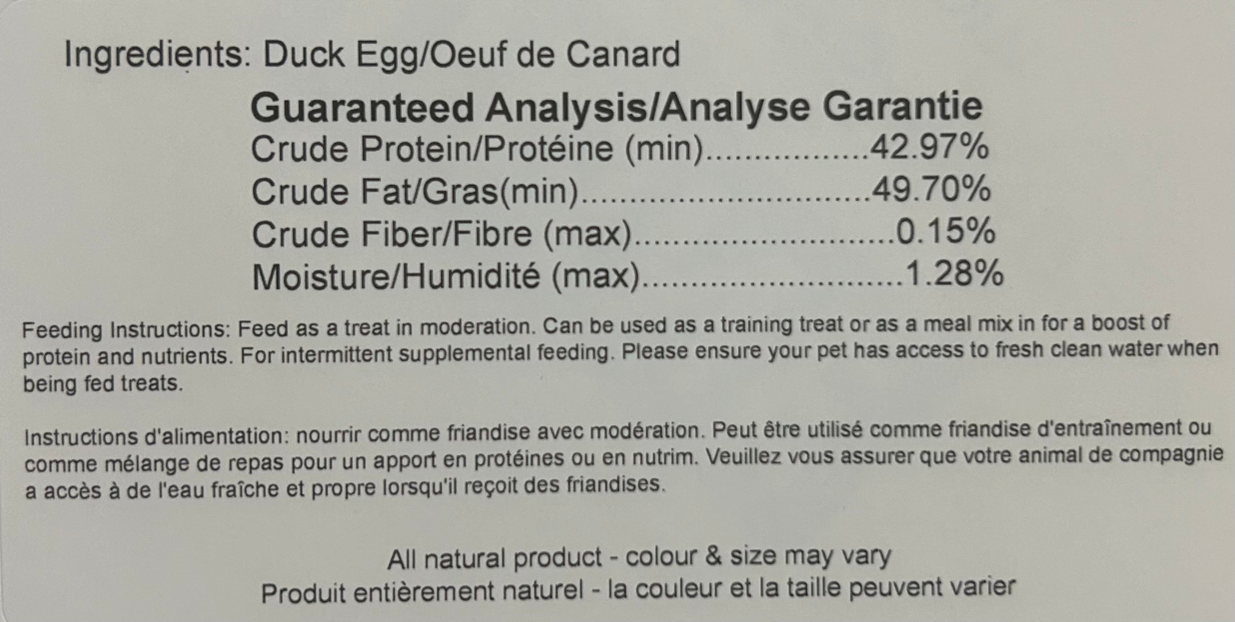 Topper - Freeze Dried Raw Duck Egg