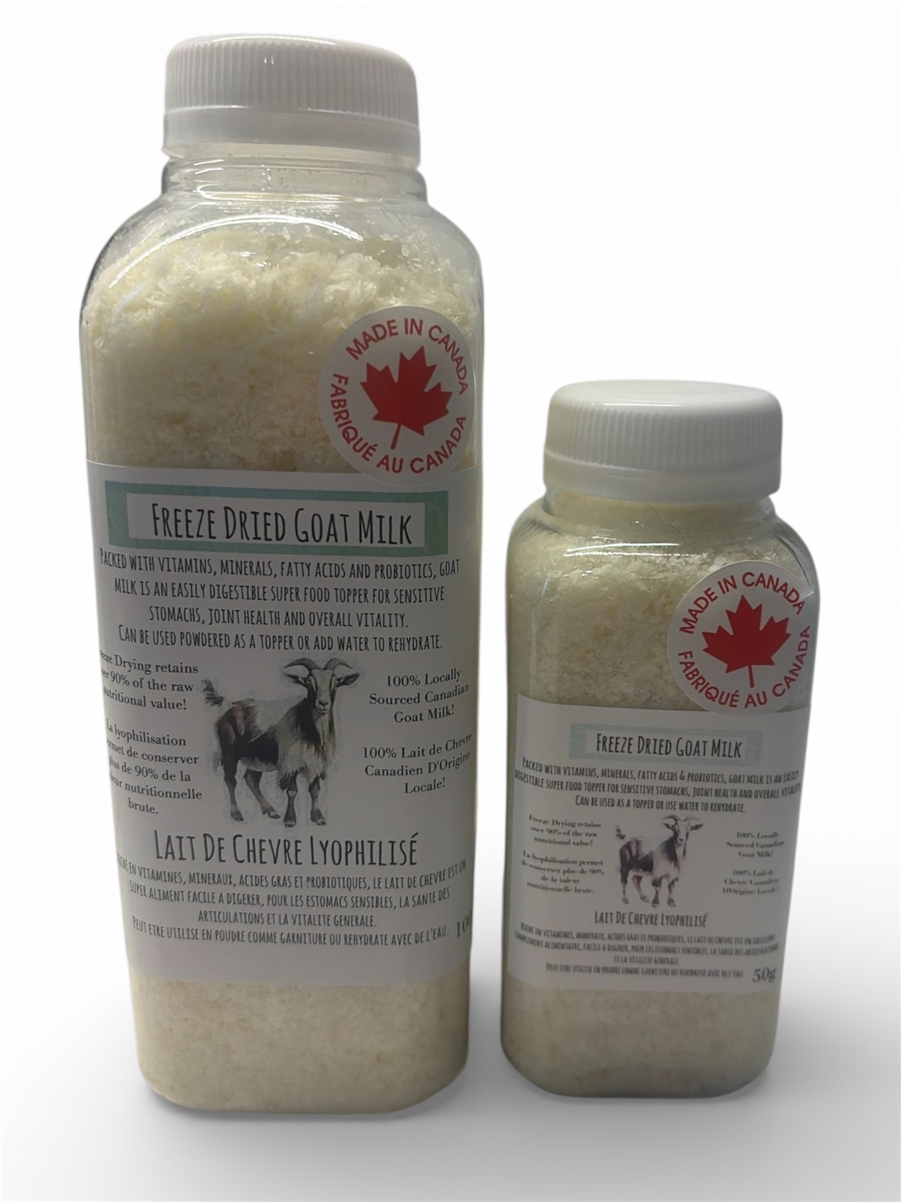 Freeze dried goat milk