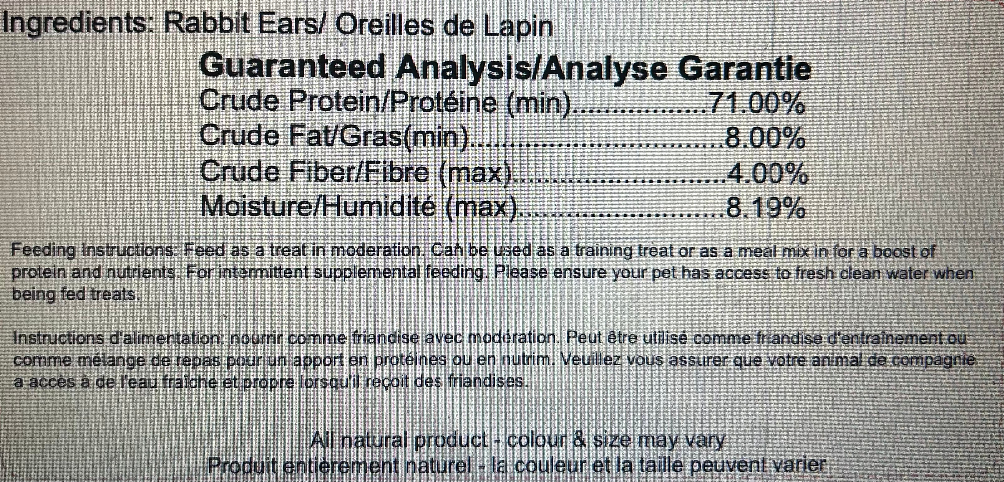 Dehydrated Rabbit Ears