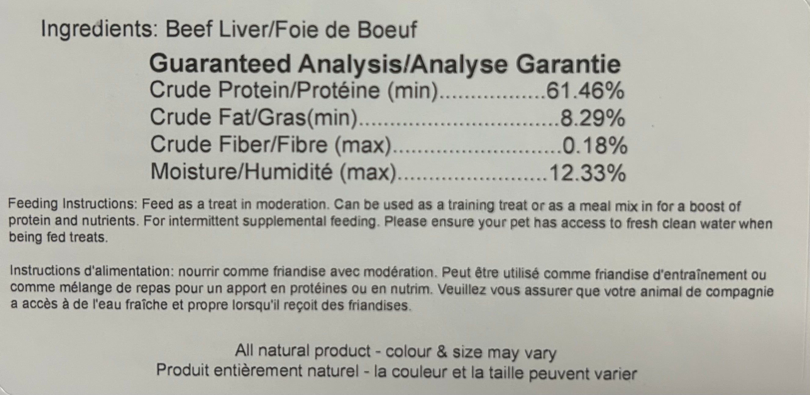 Freeze Dried Raw Beef Liver (74g)