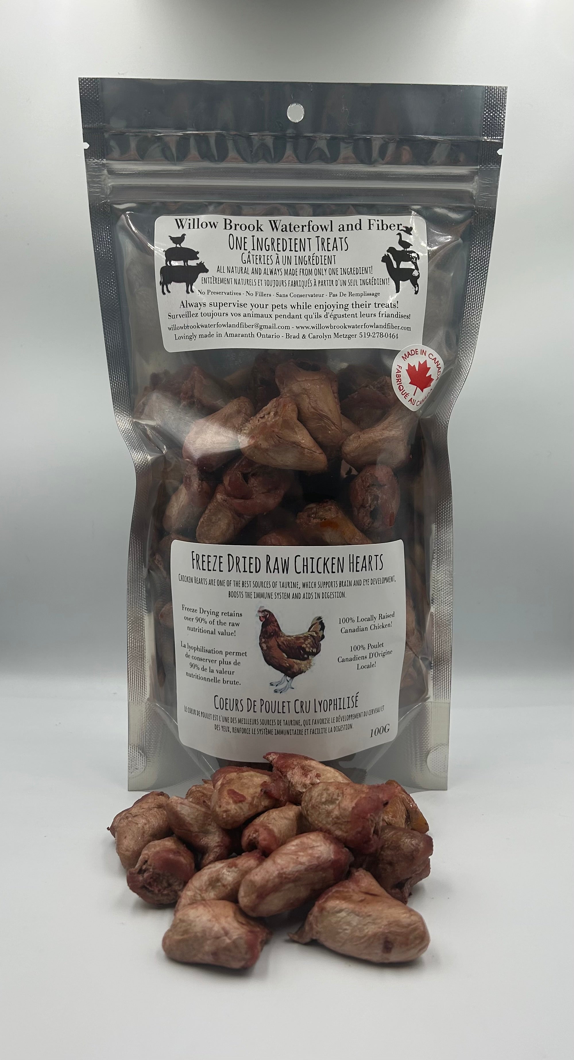 Freeze Dried Raw Chicken Hearts (100g)
