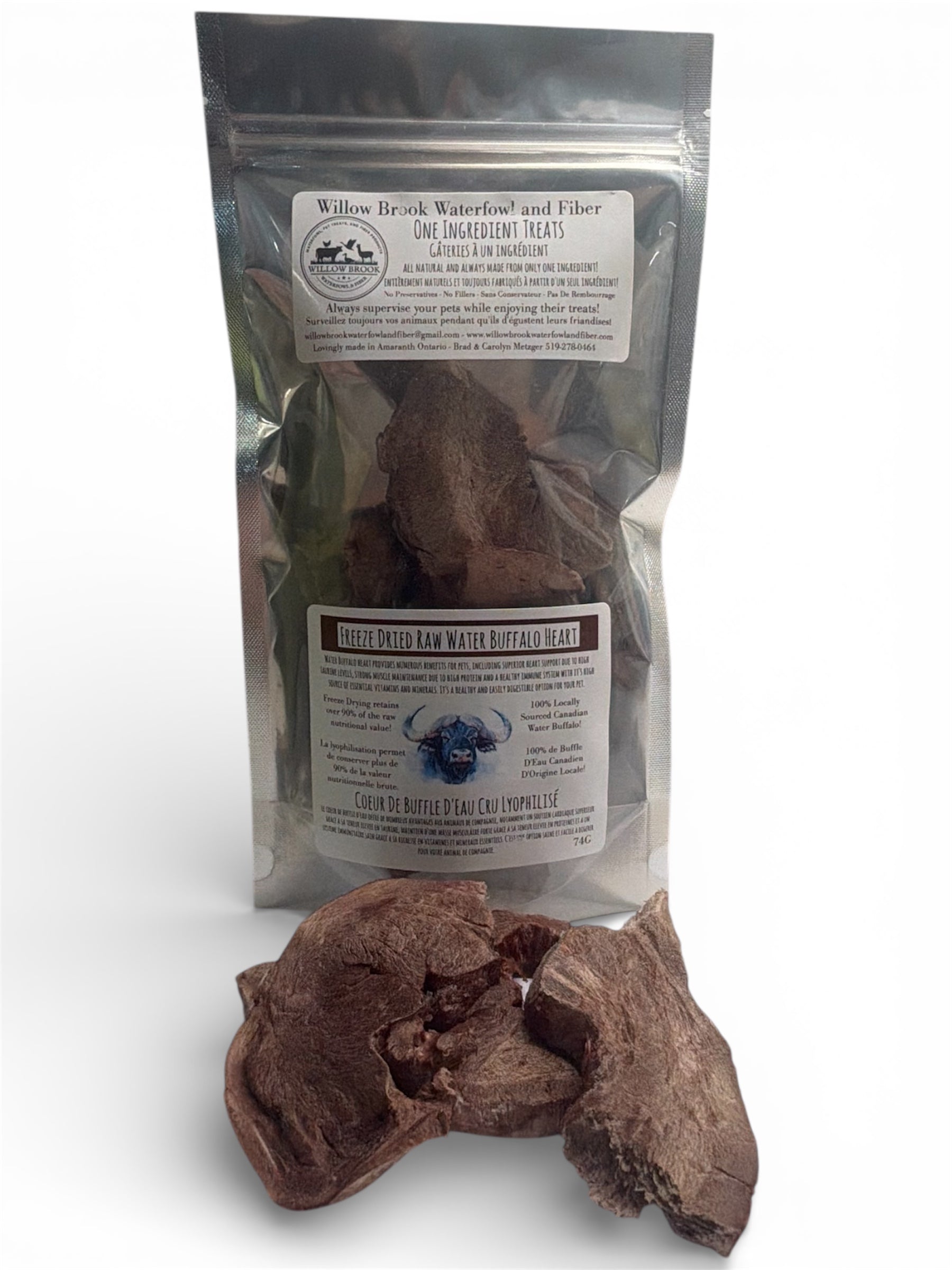 Freeze Dried Water Buffalo Hearts