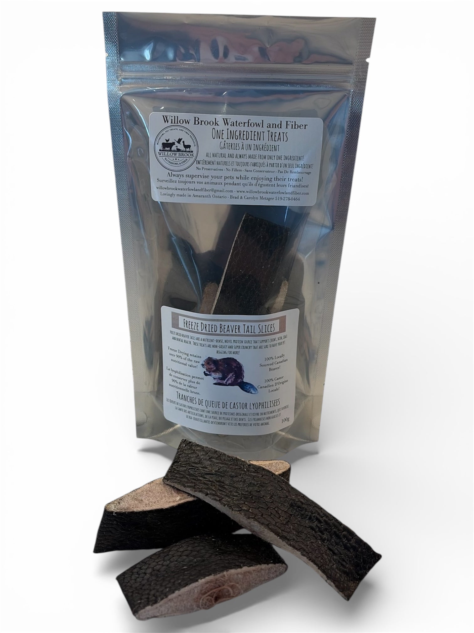 Freeze Dried Beaver Tail Slices