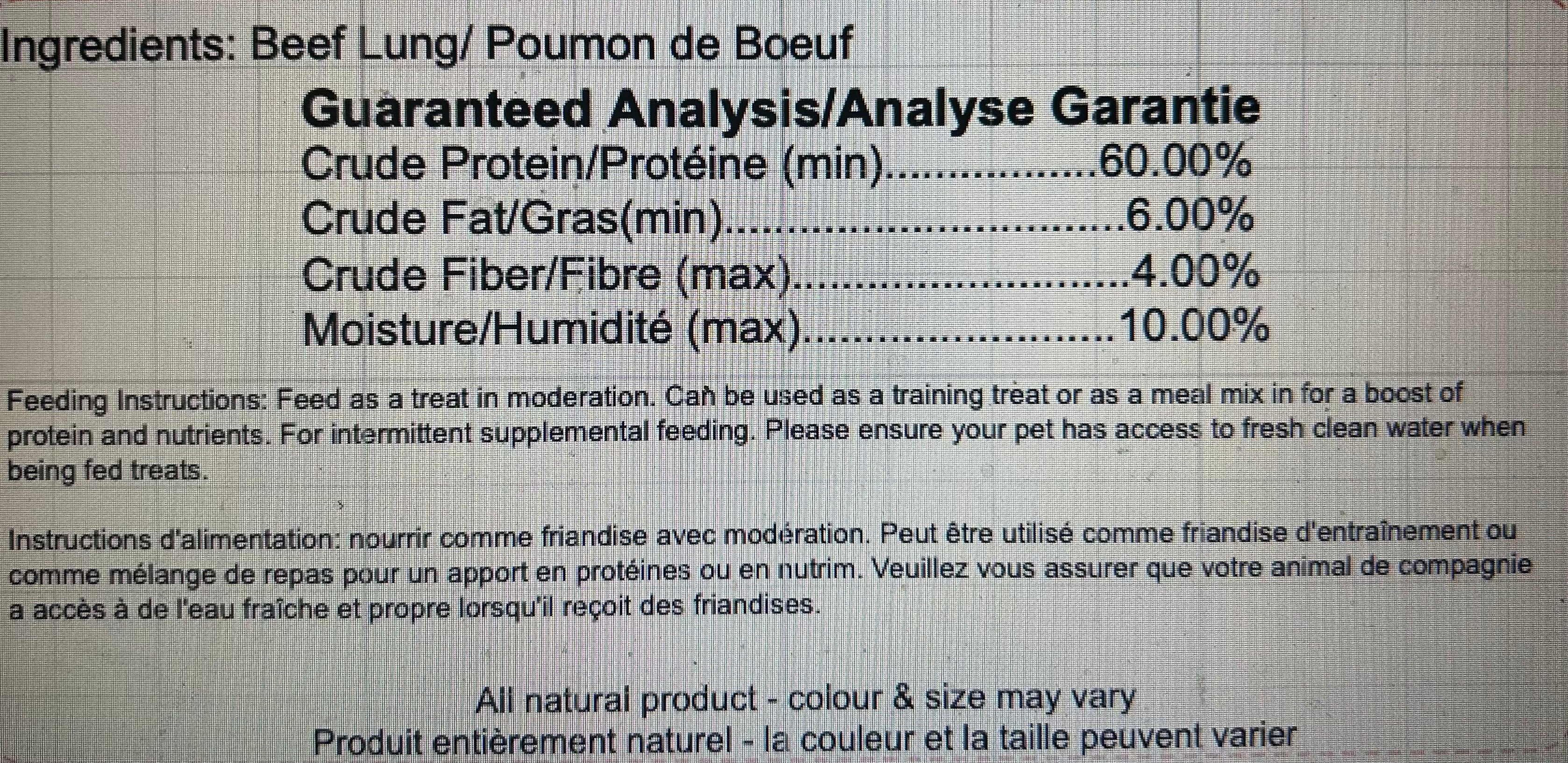 Freeze Dried Beef Lung Training Treats
