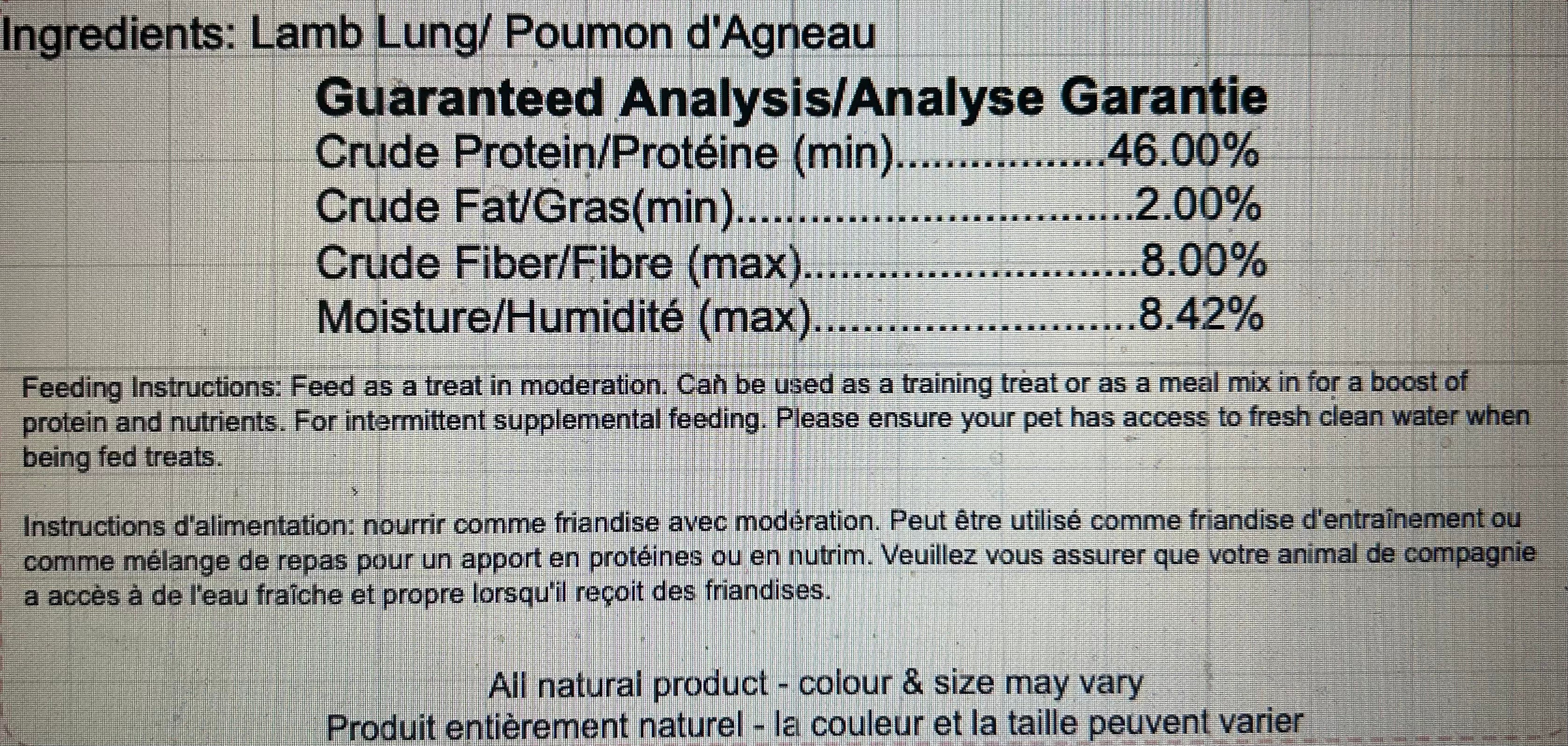 Freeze Dried Lamb Lung Training Treat (70g)